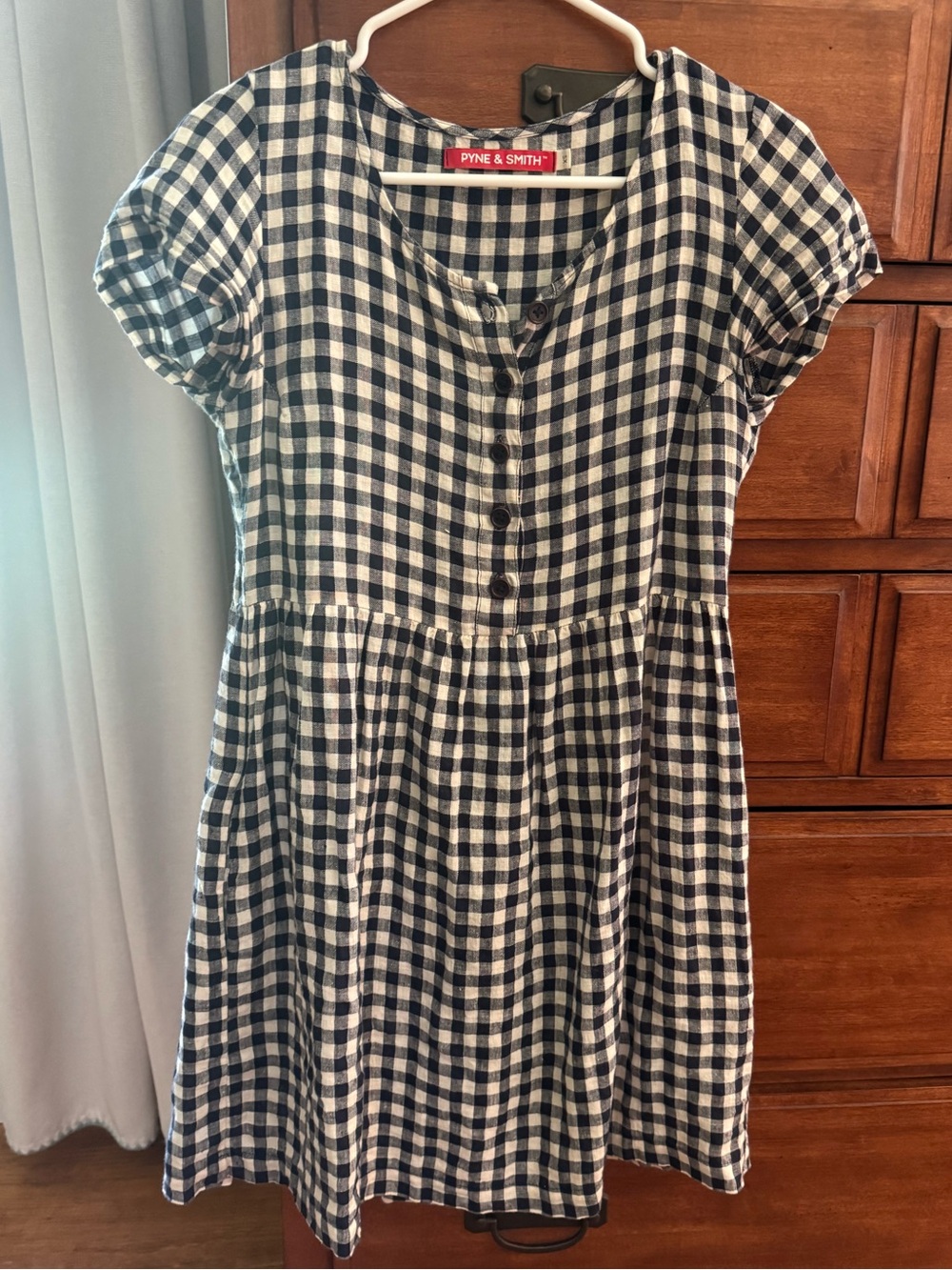 Pyne & Smith Black and White Gingham Casual Dress